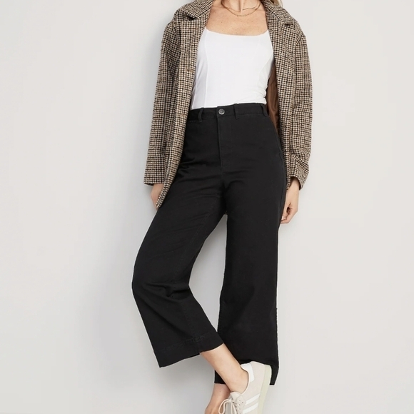 22 • Old Navy •High-Waisted Wide-Leg Cropped Chino Pants 813 - Picture 4 of 4